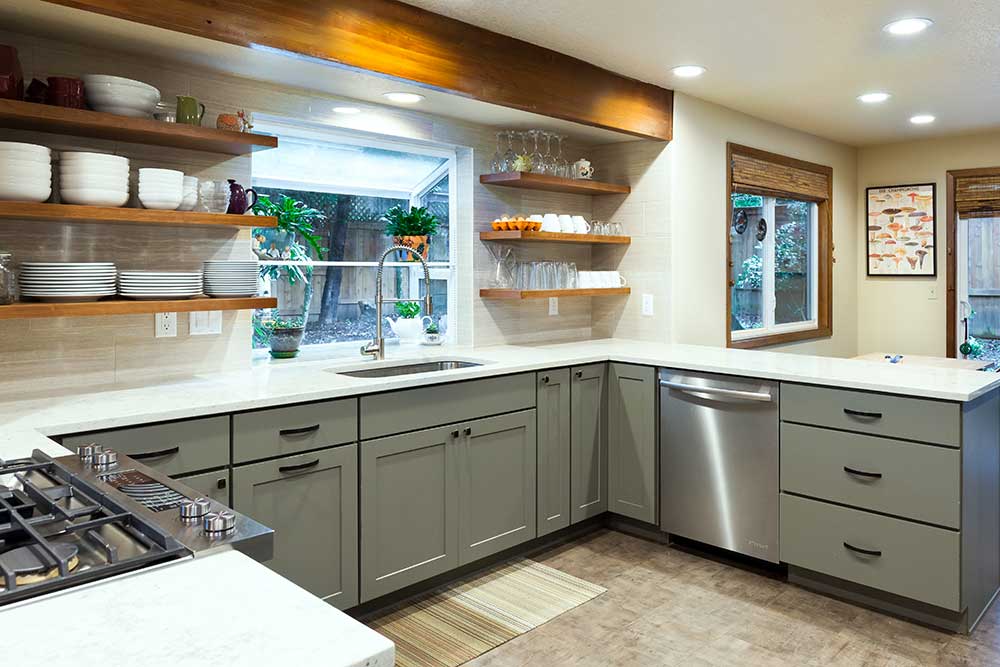 Tualatin Kitchen Remodel with Addition of Powder Bath and Reading Nook