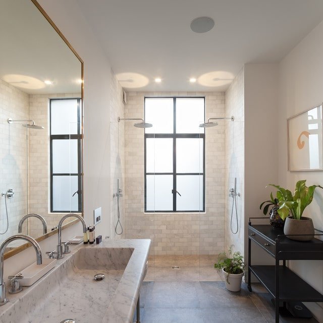 Master Bathroom with open Walk-in Shower